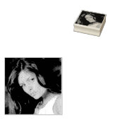 Douane foto houten rubberen stempel (Gestempeld)