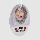 DOUANE FOTO Merry Kerstmis Ornament (voorkant)