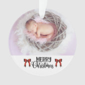 DOUANE FOTO Merry Kerstmis Ornament (voorkant)