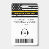 Douane Fotopolitie Afdeling 911 Verzender ID B Badge (Achterkant)