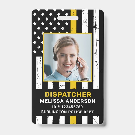 Douane Fotopolitie Afdeling 911 Verzender ID B Badge (Voorzijde)