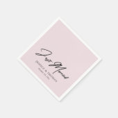 Douane Gewoon Getrouwd hand geletterd op blozen br Servet (Hoek)