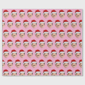 Douane Gezicht Inpakpapier | Kerstman Hoed Cadeauv (Vlak)