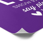 DOUANE-GEZINSREGELS moderne, paarse typografie Poster (Hoek)