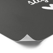 DOUANE-GEZINSREGELS moderne typografie donkergrijs Poster (Hoek)