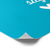 DOUANE-GEZINSREGELS moderne typografie turquoise Poster (Hoek)