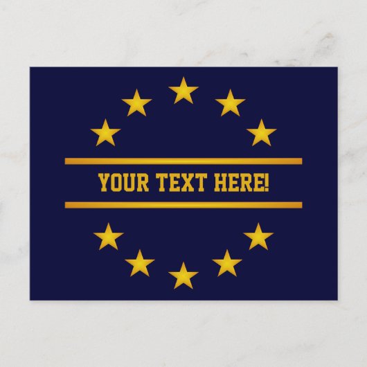 DOUANE GOLDEN STARS briefkaart (Voorkant)