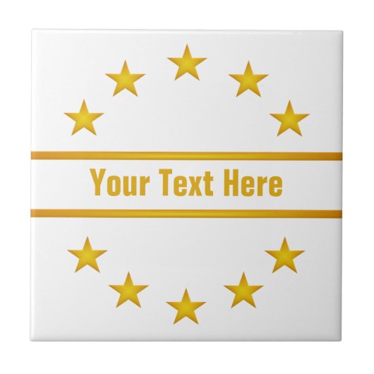 DOUANE GOLDEN STARS tegel Tegeltje (Voorkant)