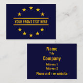 DOUANE GOLDEN STARS visitekaartjes (Voorkant / Achterkant)