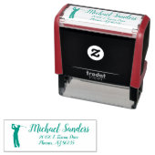 Douane Golf Adres Stempel - Zelfinkende Logo (In situ)