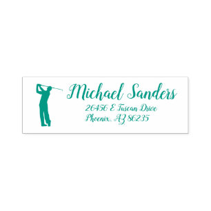 Douane Golf Adres Stempel - Zelfinkende Logo
