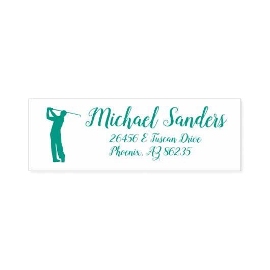 Douane Golf Adres Stempel - Zelfinkende Logo (Design)