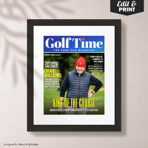 Douane Golf Magazine Omslag, Leuk Cadeau voor Golf Poster