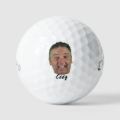 Douane Golfballen met Gezicht - Gepersonaliseerd F (Voorkant)