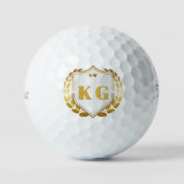 Douane Gouden Monogram Wapenschild Golfballen (Voorkant)