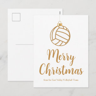 Douane Gouden Volleybal Kerst Ornament Prettig Ker Feestdagenkaart