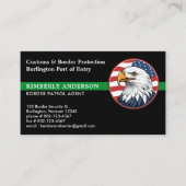 douane-grenspolitie agent federaal militair Logo Visitekaartje (Voorkant)