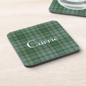 Douane Groen Clan Currie Plaid Onderzetter (Linkerzijde)