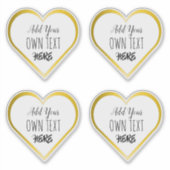 Douane grote heldere gouden hart vinyl stickers (Voorkant)