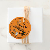 Douane Halloween Name Witch Bats Spooky Gift Bedankjes Labels (In situ)