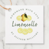 Douane Homemade Limoncello Kraft Bedankjes Labels (Voorkant)