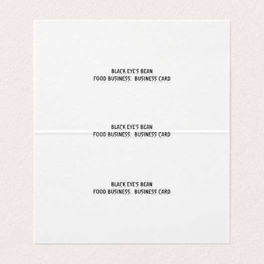 DOUANE HORIZONTAAL GEVOEGD VISITEKAARTJE (Binnenkant ongevouwen)