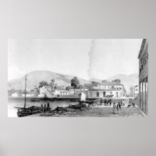 Douane House en St. Vincent's Wharf, Trinidad Poster