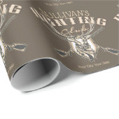 Douane Hunter NAME Deer Trophy Rifle Hunting Club Cadeaupapier (Rol Hoek)