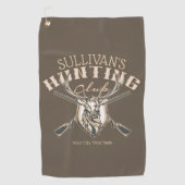 Douane Hunter NAME Deer Trophy Rifle Hunting Club Golfhanddoek (Voorkant)