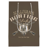 Douane Hunter NAME Deer Trophy Rifle Hunting Club Medium Cadeauzakje (Achterkant)