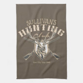 Douane Hunter NAME Deer Trophy Rifle Hunting Club Theedoek (Verticaal)