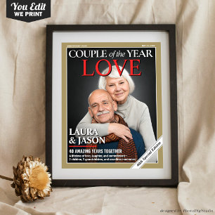 Douane Huwelijksmagazine Cover, Koppel Portret Poster