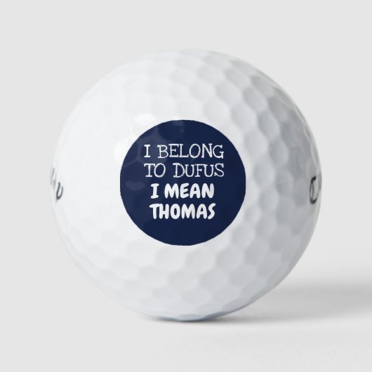 Douane I behoort tot Dufus Funny Golf Balls Golfballen (Voorkant)