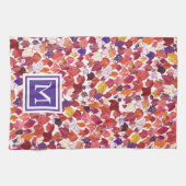 DOUANE Initiaal - Rood Waterverf Theedoek (Horizontaal)