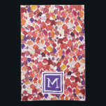 DOUANE Initiaal - Rood Waterverf Theedoek<br><div class="desc">Decoreer je keuken met deze mooie handdoek. Het maakt een geweldig huishouden of bruiloft cadeau! U kunt het aanpassen en tekst ook toevoegen of de kleuren wijzigen. Bekijk mijn winkel voor veel meer kleuren en patronen!</div>