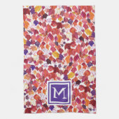 DOUANE Initiaal - Rood Waterverf Theedoek (Verticaal)