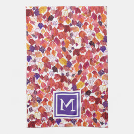 DOUANE Initiaal - Rood Waterverf Theedoek