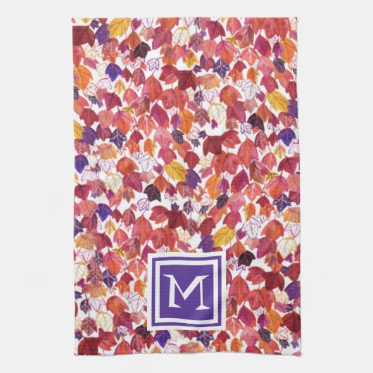 DOUANE Initiaal - Rood Waterverf Theedoek (Verticaal)