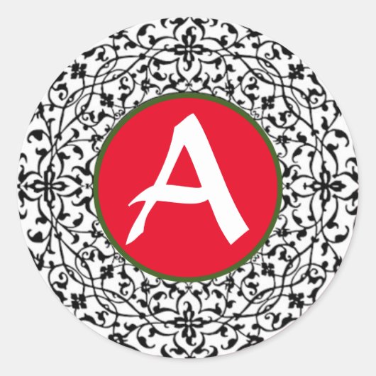 DOUANE INITIAAL STICKER CHRISTMAS ENVELOPE SEAL (Voorkant)