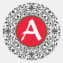 DOUANE INITIAAL STICKER CHRISTMAS ENVELOPE SEAL