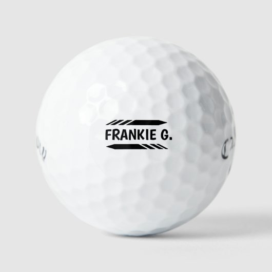Douane Initialen Golfbal - Gepersonaliseerd Golf C Golfballen (Voorkant)