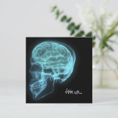 DOUANE INVITES - Blue Neon Side Uitzicht X-ray Sku Kaart (Staand voorkant)