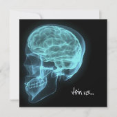 DOUANE INVITES - Blue Neon Side Uitzicht X-ray Sku Kaart (Voorkant)