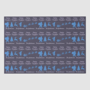 Douane Kerst Tissue Papier - Silhouet Ontwerp