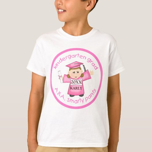 Douane Kindergarten Funny Afstuderen meisjes T-shirt (Voorkant)