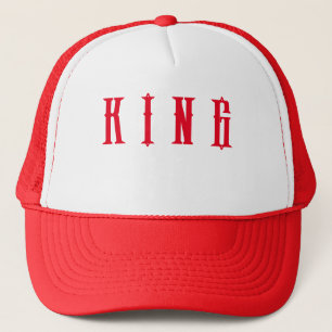 Douane King tekst naam Witte en Rode Kleur Caps Ho Trucker Pet