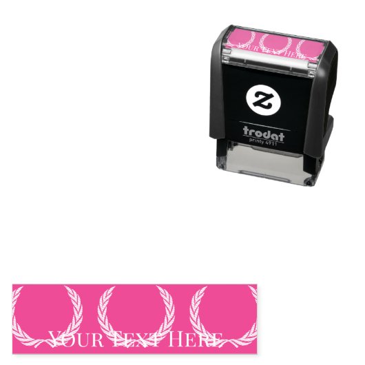 Douane Kleur Fuchsia Zelfinkende Rubber Stempel (In situ)