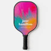 Douane Kleurrijke Pickleball Paddle (Achterkant)