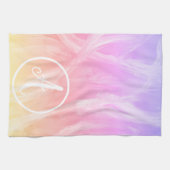 DOUANE kleurrijke regenboogpenselen Abstract Theedoek (Horizontaal)