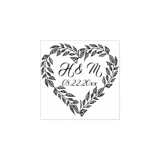 Douane, Koppels, Hartvormige krans. Rubberstempel (Afrduk)